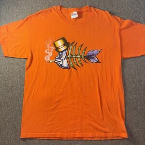 Fishbone Vintage Men’s Band T-shirt Orange Large Fishbone Soldier Ska
